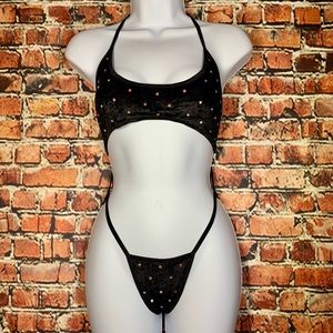 Black Velvet Exotic Dancer One Piece (G-String)